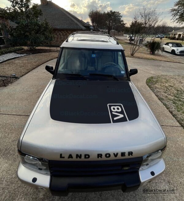 Hood Graphic Decal for Land Rover V8 Discovery